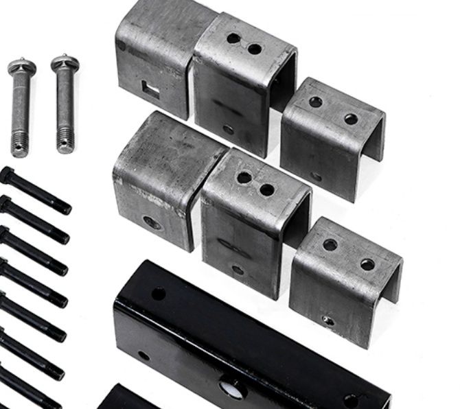 Pièces métalliques de remorque Valeryd avec supports et boulons